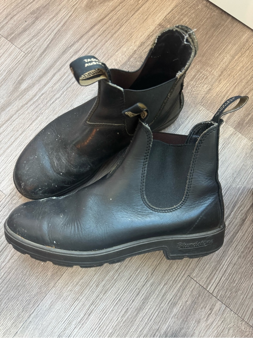Blundstone Black Leather Chelsea Boots Work AUS 9 US Men 10 Women 12